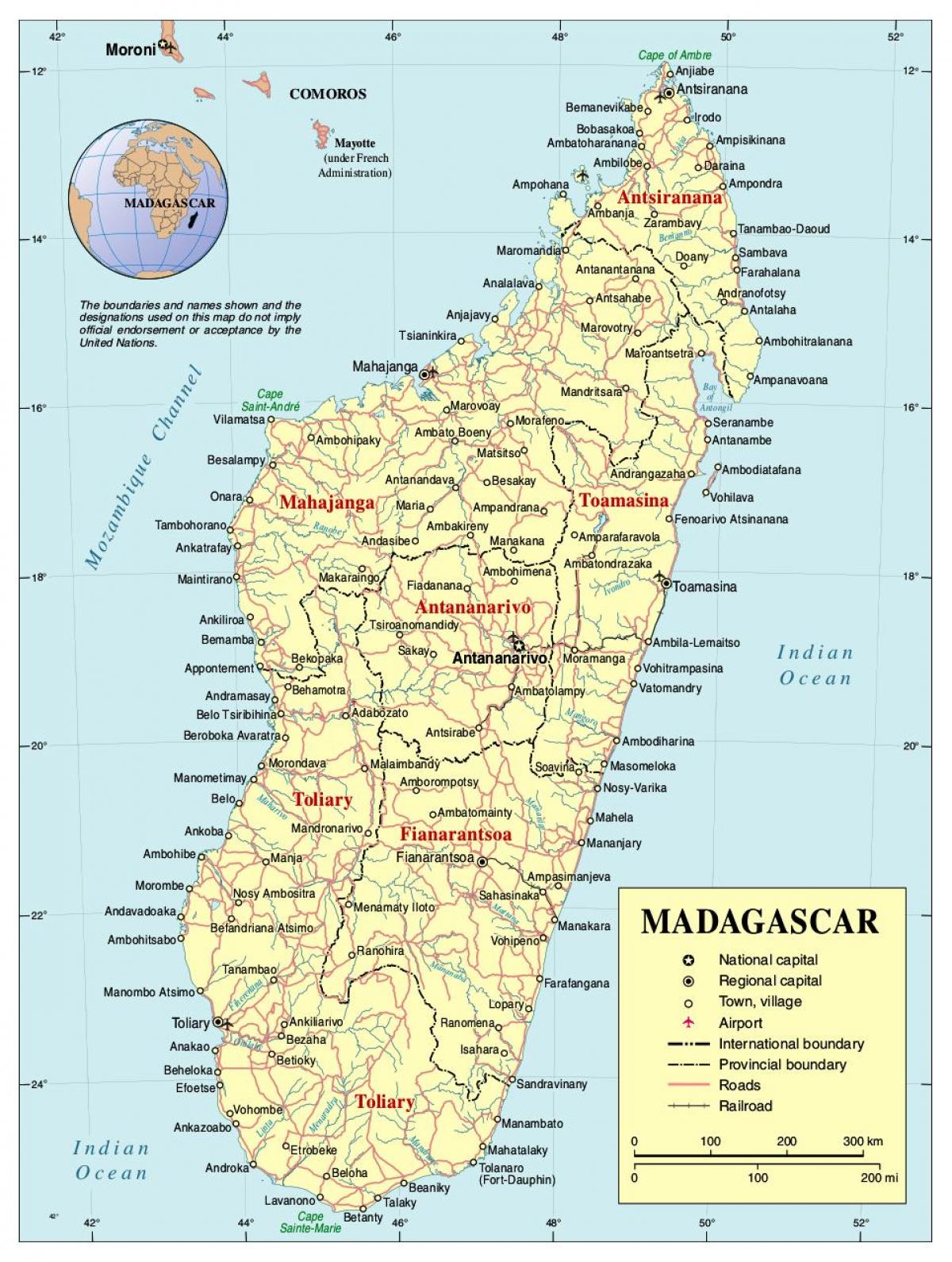 карта на Мадагаскар патот