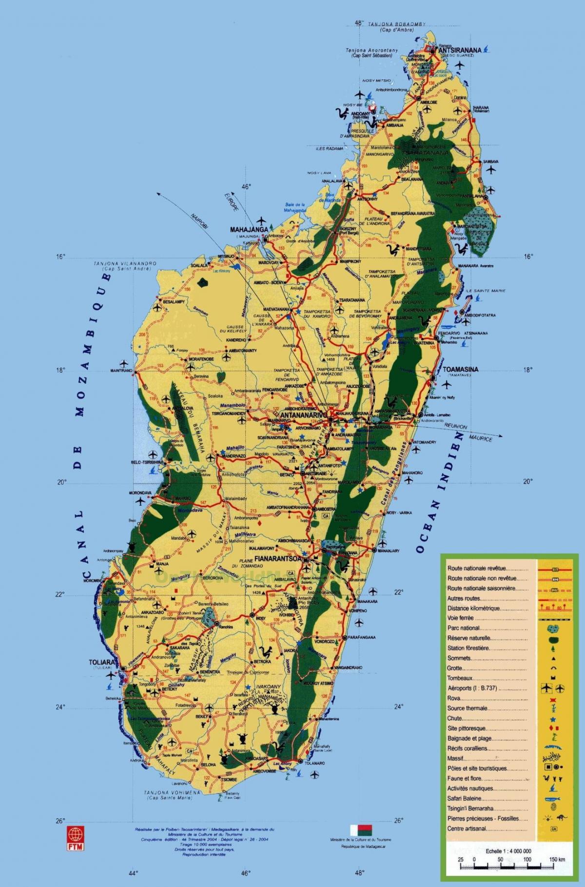 Мадагаскар туристички атракции на мапата