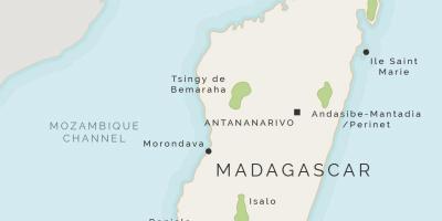 Карта на Мадагаскар и околните острови