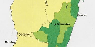 Мадагаскар густината на население мапа
