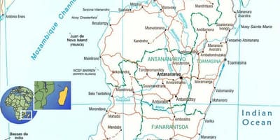 Мапа на реката Мадагаскар