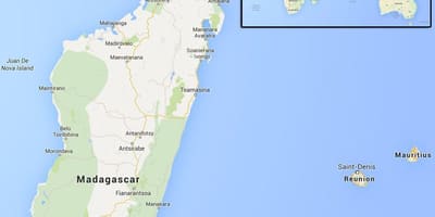 Карта на островите во близина на Мадагаскар