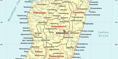 Мадагаскар карта со градови