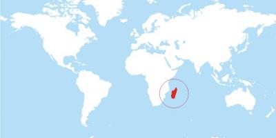 Карта на Мадагаскар локација на светот